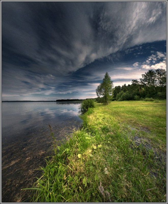 свет, озеро Вечером на озере...photo preview