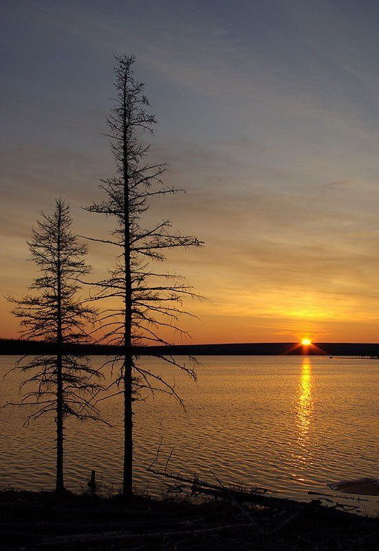 река, весна, рассвет, север Светаетphoto preview