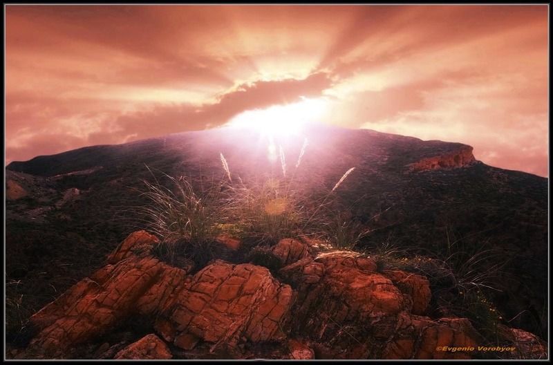 солнце, закат, горы Гимн уходящему солнцуphoto preview