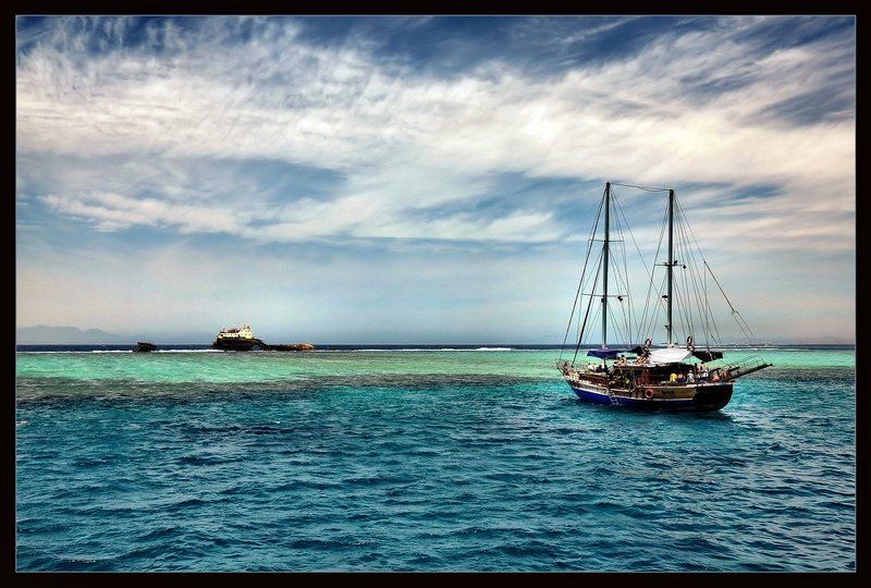 море, красное море, пейзаж, природа, акаба, акабский залив, египет, синай, лето, небо, облака Три слова о Красном мореphoto preview