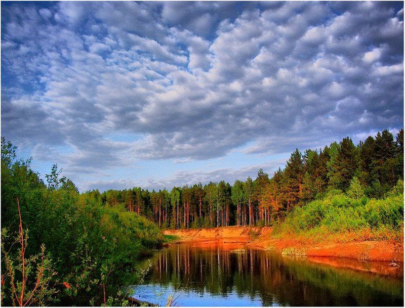 пейзаж,небо,река,лес,удмуртия Наша речкаphoto preview