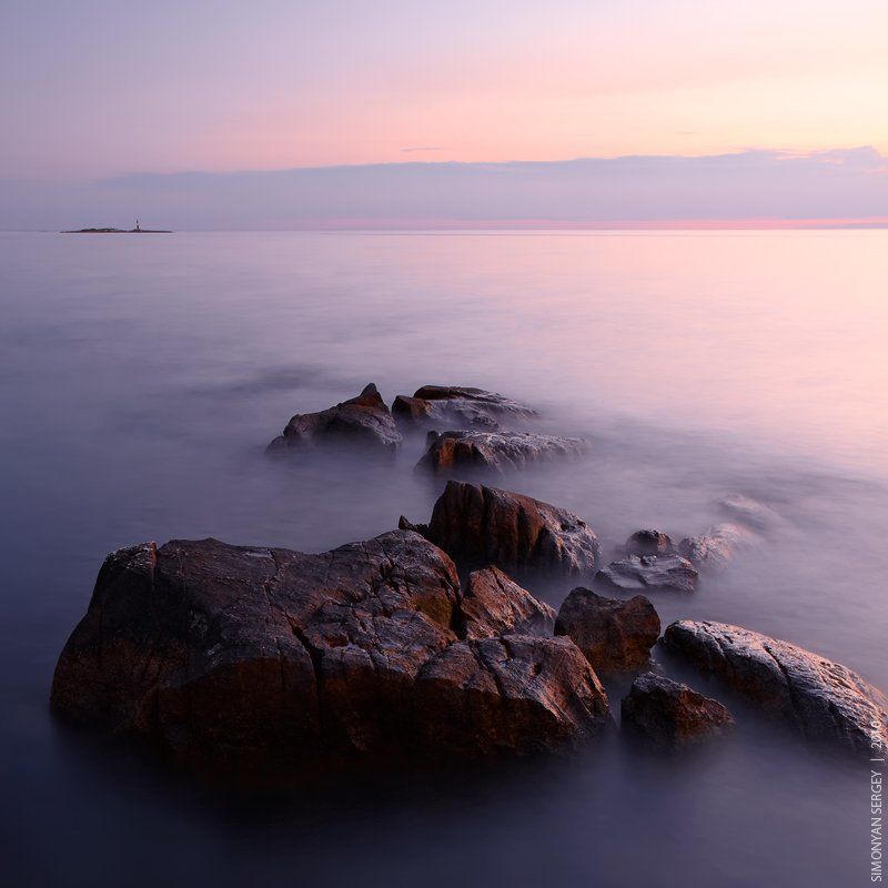 Адриатика, Длинная выдержка, Европа, Закат, Море, Хорватия Закат над Адриатикойphoto preview