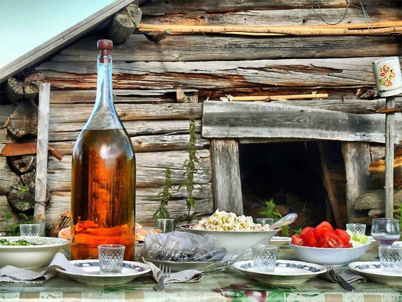 натюрморт,застолье,деревня,самогон натюрморт с \