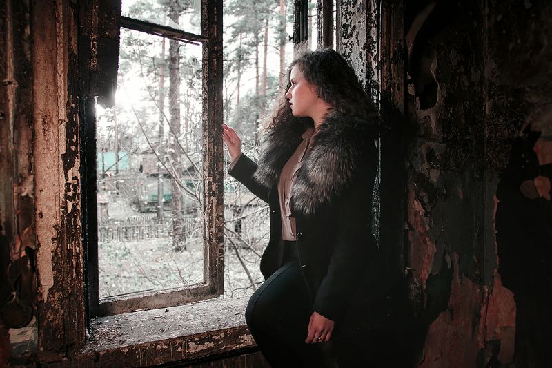 портрет,девушка,цвет,окно,красота,portrait,girl,art,dream,skin,hair,color,creative,beauty,young Олесяphoto preview