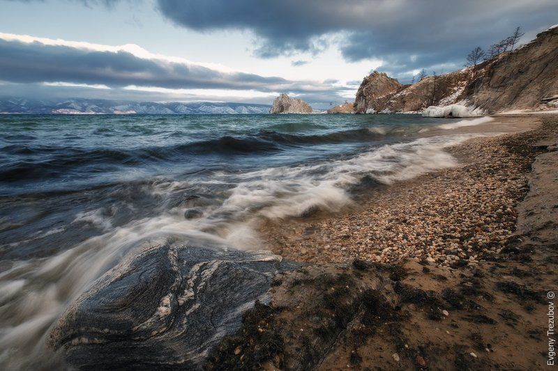 байкал, шторм, рассвет, ольхон, хужир, иркутск, шаманка, бурхан, волны Когда на Байкале Штормphoto preview