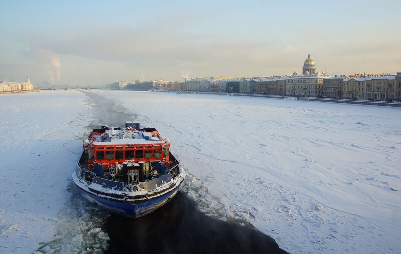 city, neva, frost, river navigation, icebreaker, st. petersburg, quay, ship, winter, cold Nevskaya Zastava фото превью