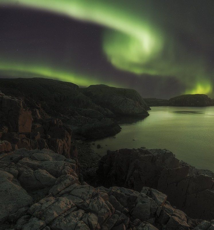 Северное сияние, Дальние Зеленцы, Aurora Borealis, Dal\'nie Zelentsy Безмятежностьphoto preview