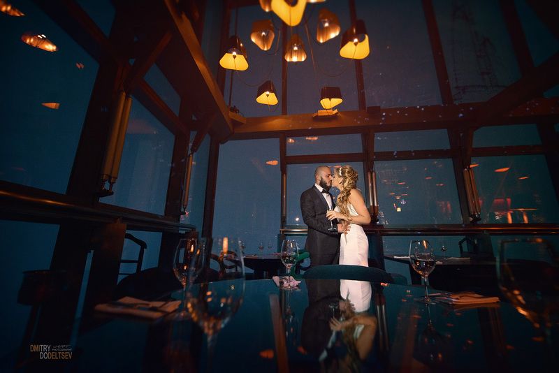 Москва сити, Sixty, ресторан, свадьба, жених, невеста, ночь 62-й этаж...photo preview