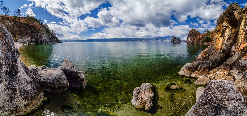 природа, пейзаж, озеро, байкал, сибирь, лето, бухта, остров, ольхон, Байкалphoto preview