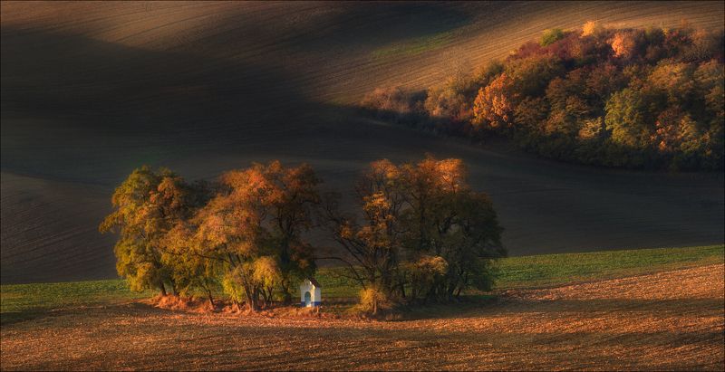 чехия, южная моравия, south moravian, осень, autumn, формы, линии, цвет,lines, forms, часовня,chapel, The Chapelphoto preview