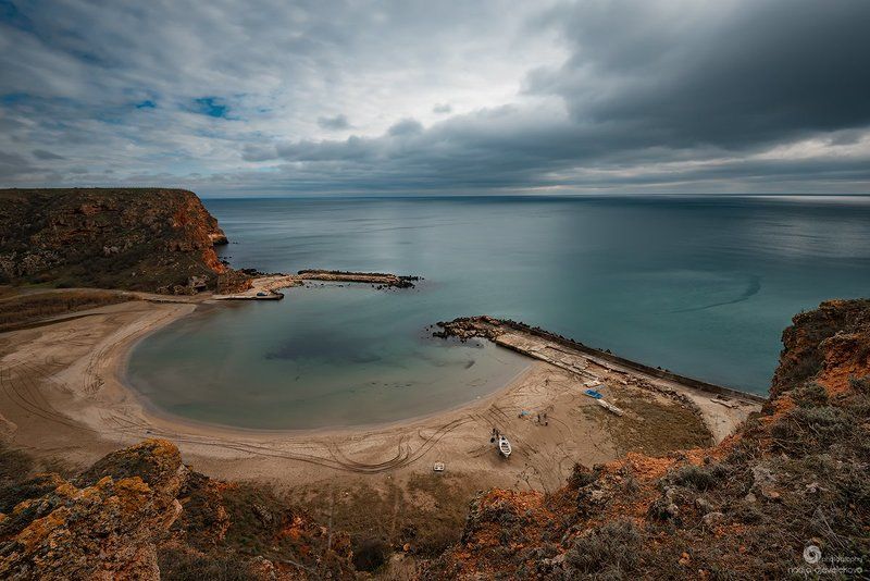 bay, clouds, sky, sea, bolata, varna, bulgaria The path of the cloudsphoto preview