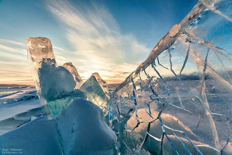 байкал, малое море, ольхон, лед, зима, Хрустали Байкалаphoto preview