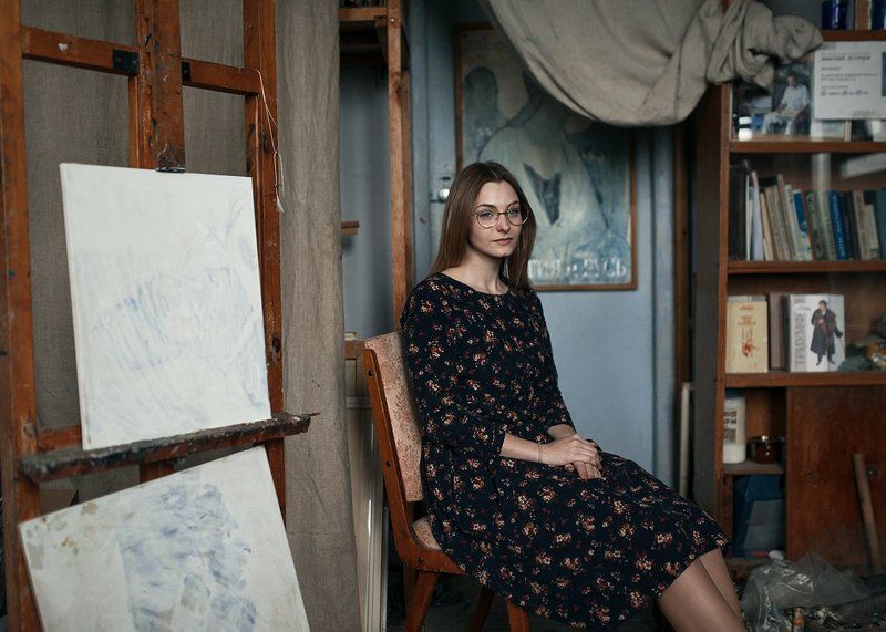 портрет девушки, девушка, портфолио, мастерская, художник, никон, 35mm, sigma, nikon d700, portrait, girl, painter photo preview