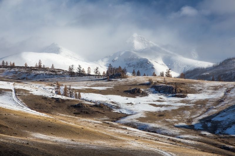 республика алтай, горный алтай, курай, кош-агач, горы, октябрь Курайскими дорогами... фото превью