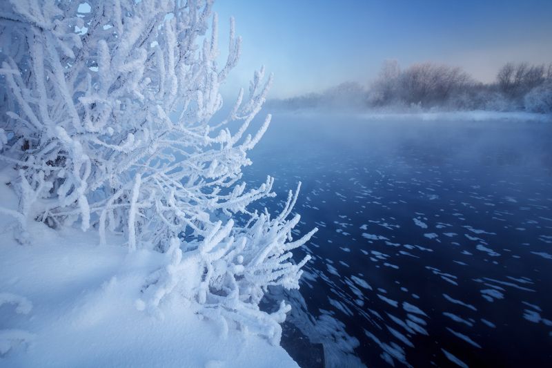 среднеуральск, урал, мороз, россия, река Морозное утро, - 30°Cphoto preview