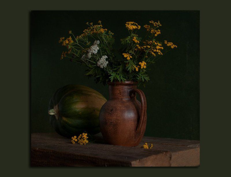 осень, ноябрь, пижма, тысячелистник Ноябрь из моего сада.../из этюдника осени/photo preview