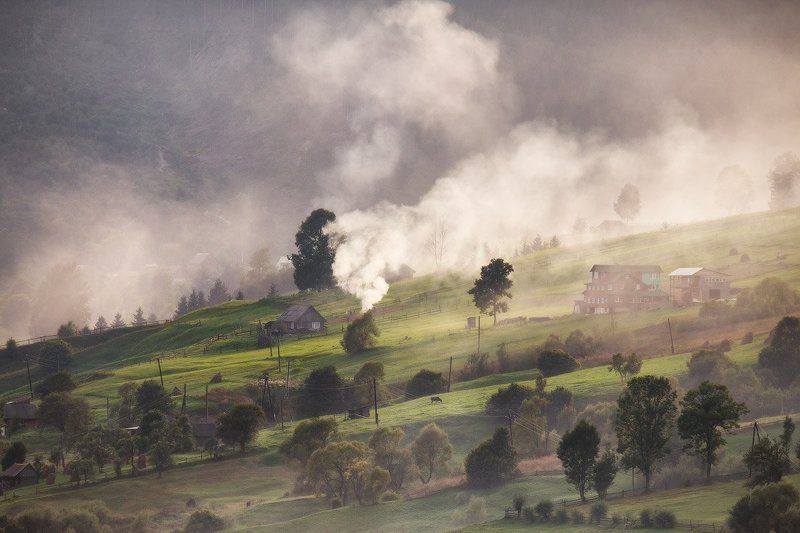 Карпаты, Горы, Осень, Сентябрь, Вечер Осенний сонphoto preview