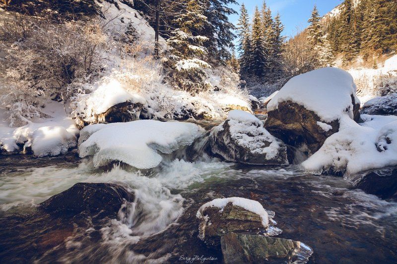 Горный, Алтай, Чибитка, река, ручей, зима, горы, лес Чибиткаphoto preview