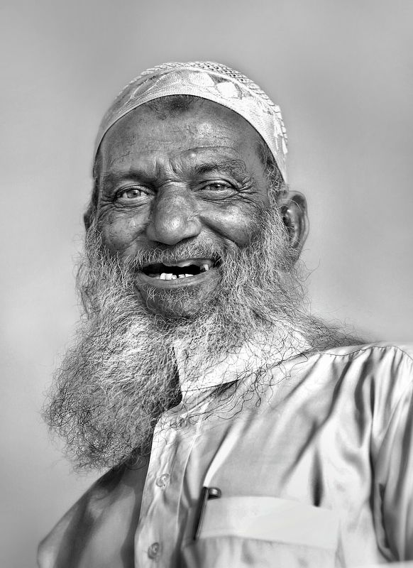 Портрет, лица, жанровый портрет, Roman Mordashev photography, Черно белая фотография Старик Хаттабыч или Colgate foreverphoto preview