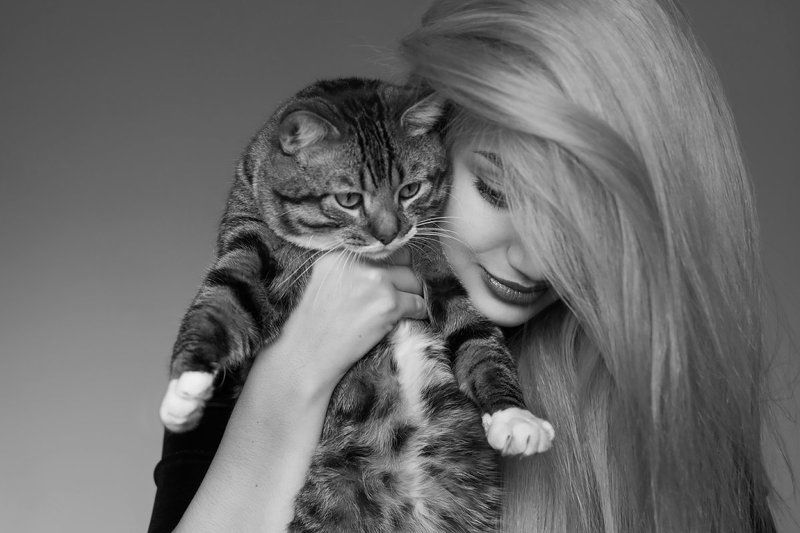 портрет, девушка, красота, глаза, чб Алинаphoto preview