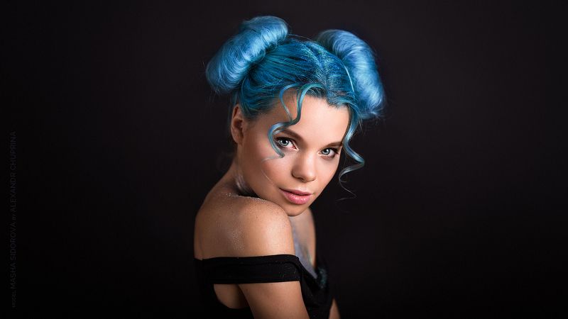 portrait art girl alexandr chuprina портрет арт девушка александр чуприна Blue Skyphoto preview