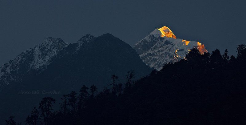 горы, рассвет, гималаи * * * фото превью