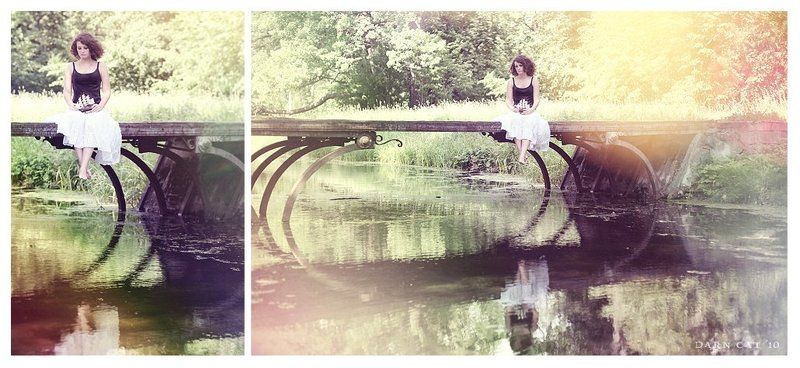 капитанская, дочка, парк, мостик, кораблик, портрет Капитанская дочка фото превью