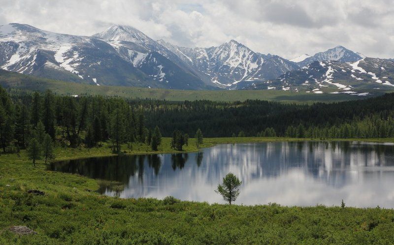 горный алтай,улаган,озеро,горы,лето,алтай,олег кулаков На Улаганском перевале.Озеро.photo preview