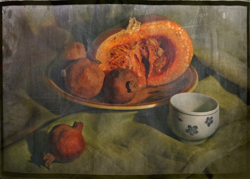 тыква, гранаты, натюрморт Натюрморт в теплых тонахphoto preview