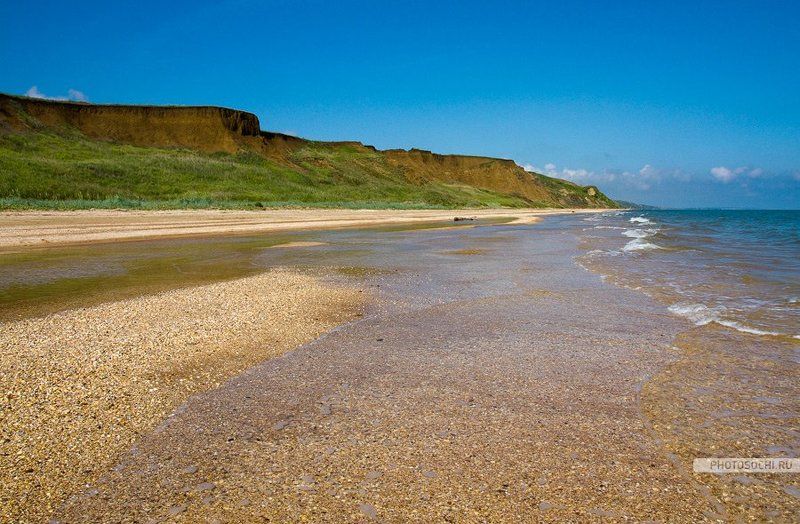 азовское море, таманский полуостров, лето, пляж, природа, пейзаж, песок Пляж на Азовском мореphoto preview