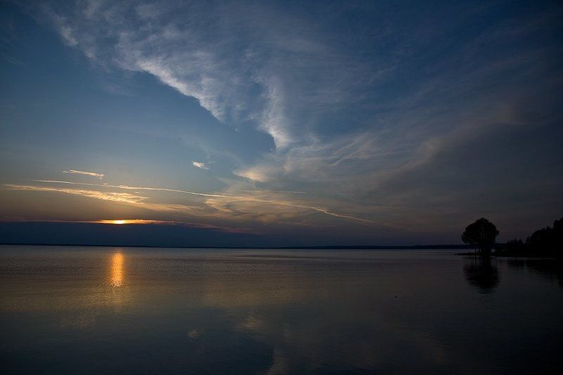 тишина, озеро, закат Тихий вечер...photo preview