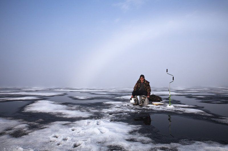 природа,рыбалка,север,весна Под крышей радуги.(Вот так мы рыбачим))) фото превью
