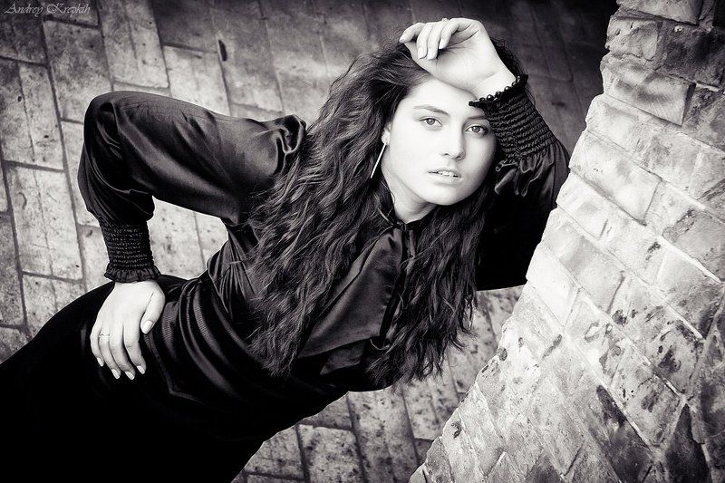 портрет, девушка, ирина, чб Иринаphoto preview