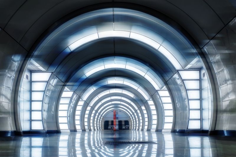 Архитектура, Метро, Тоннель, Свет, Москва * * *photo preview