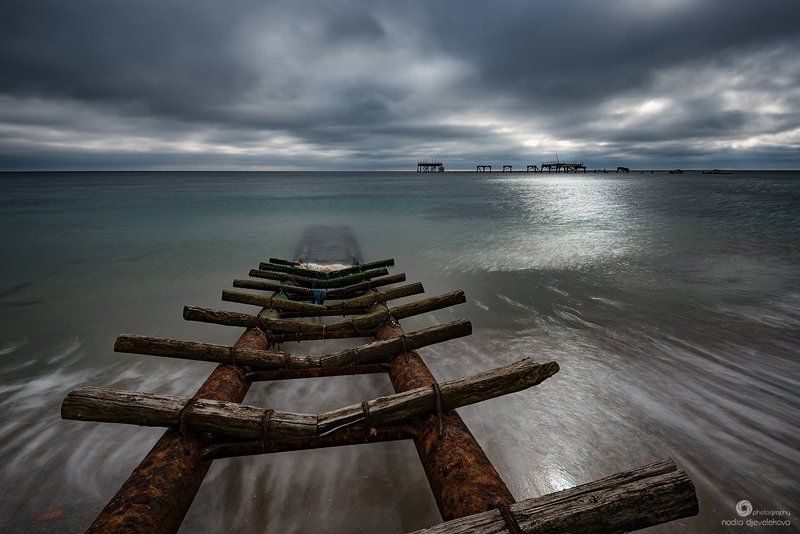 clouds, storm, shabla, sea, seascape, landscape, cloudscape, waves Before the stormphoto preview