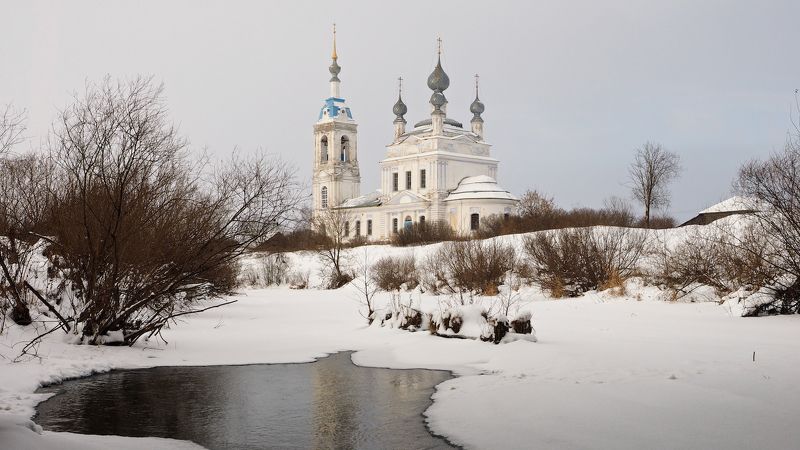 село савинское, зима, храм, снег, ярославль Сельские мотивыphoto preview