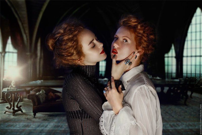 red, kiev, kyiv, girls, woman, cute, portraits, sexy, redhead, sisters, photography, vamp, gothic, ginger, fine, art, mistery, red, fox, firehair, ermak olegermak, Vampphoto preview