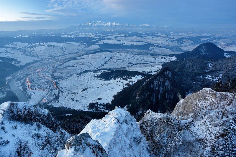 Widok na Tatry z Okrąglicy. фото превью