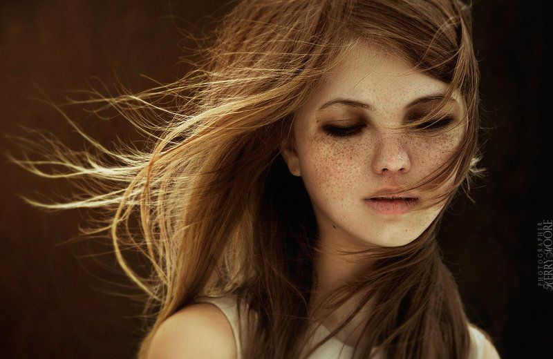 portrait, girl, beauty, freckles, dream,  портрет Heatphoto preview