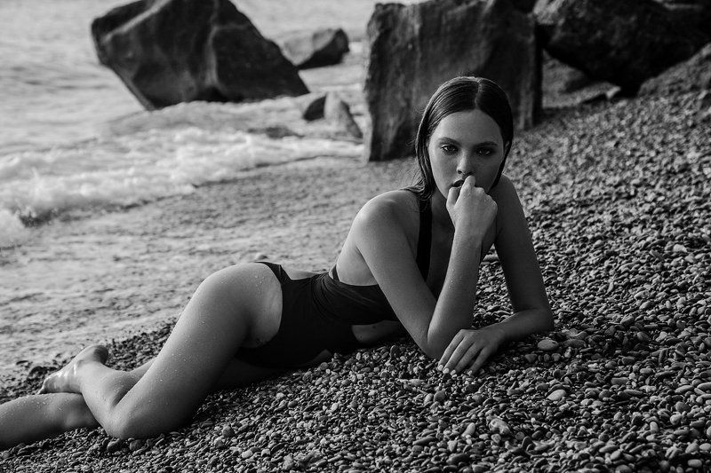 beautiful, black & white, black and white, portfolio, portrait, sea, море, девушка, чб, купальник, сьемка, model, crimea, fashionphoto, fashion, photo, beauty, Black seaphoto preview