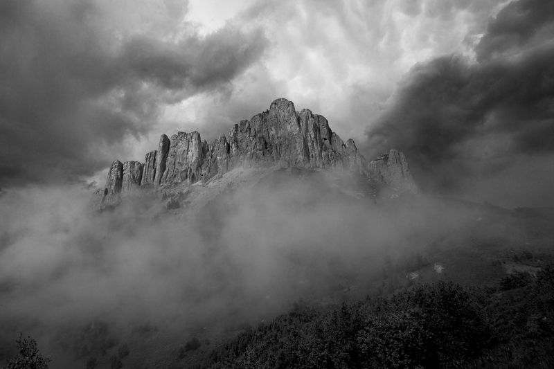 природный парк большой тхач, гора, кавказ, туман, ночь, земля богов, Гнев боговphoto preview