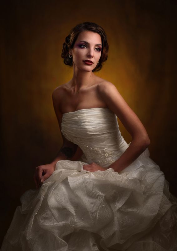 девушка, студия, свет, тень, объем, невеста ***photo preview