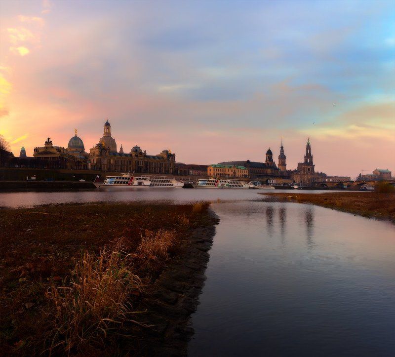 город, утро, пейзаж, дрезден, dresden, рассвет Dresdenphoto preview