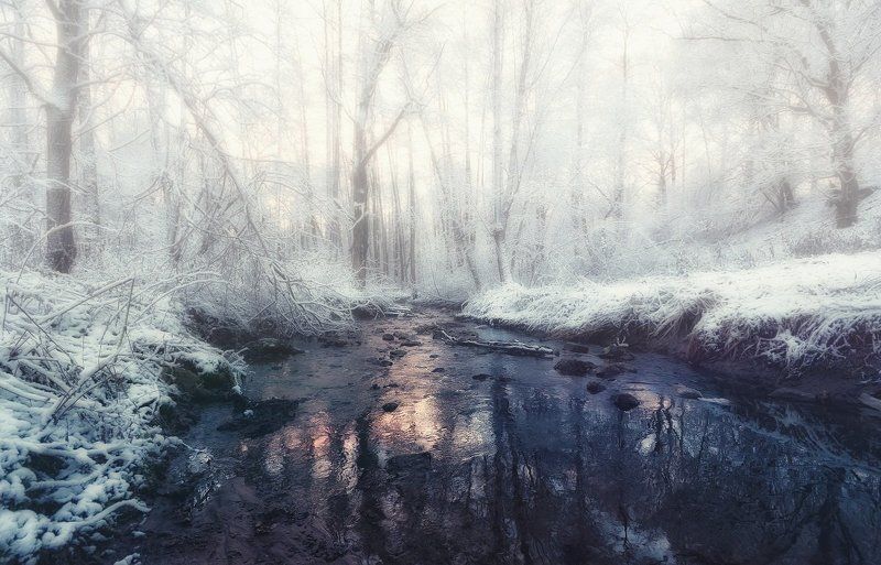 sunset,river,nature,winter,water sunsetphoto preview