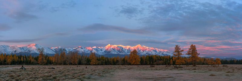 утро, рассвет, облака, осень, курайская степь, северо-чуйский хребет, горный алтай Pro коварный рассвет на склонах Северо-Чуйского хребтаphoto preview