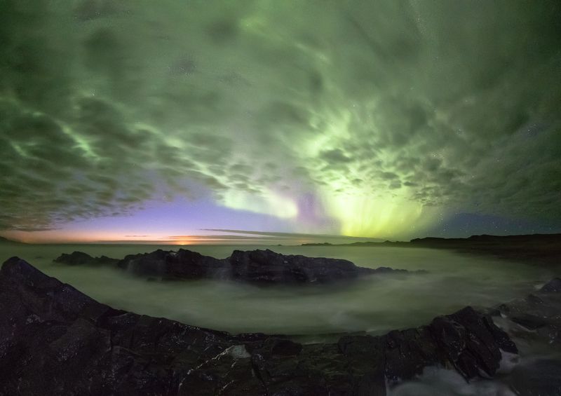 северное сияние,полярная ночь,рыбачий,баренцево море Магия полярной ночи.photo preview