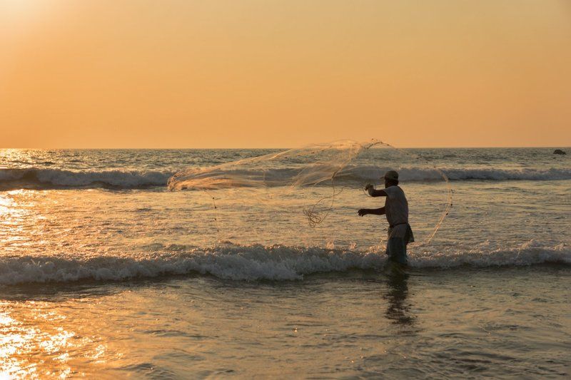 индия,море,рыбак Индийский рыбакphoto preview