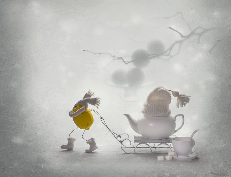 натюрморт, настроение, зима, лимон, улыбка Зимний чай ... с лимоном )photo preview