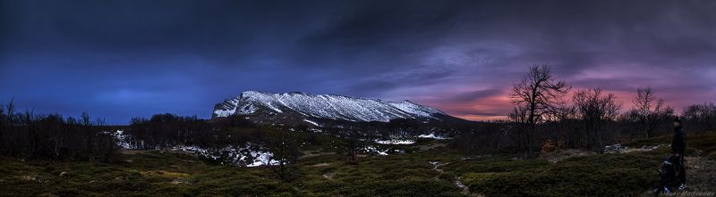 горы, Крым, март, снег, сумерки, Чатырдаг, Яйла	 Сумеречный Чатырдагphoto preview