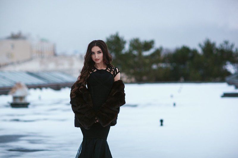 новогодняя фотосессия, девушка, красиво, платья, студия, зима, макияж, прическа, фотограф, симферополь Новогодняя красотаphoto preview